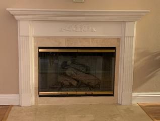 Fireplace mantel finish carpentry